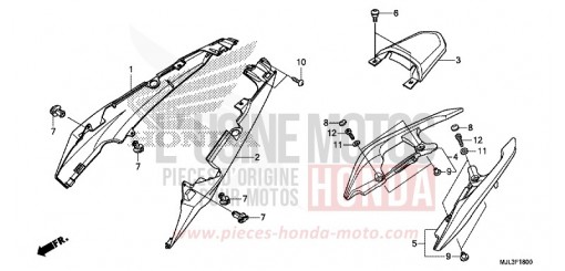 MOULURE DE SIEGE NC750XDE de 2014